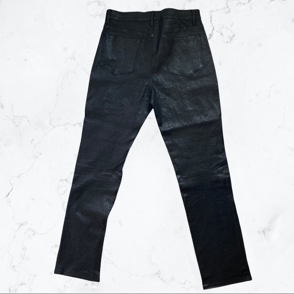 👖Frame Leather Le Sylvie Slender Straight 
Noir - Picture 12 of 16